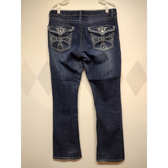 Mudd blingy contrast stitching button flap jeans - Picture 1 of 16